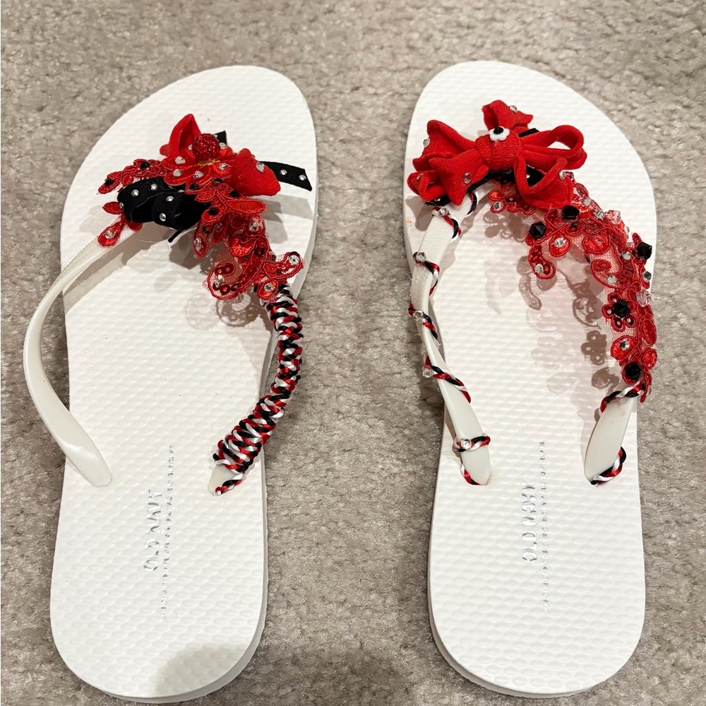 My Love- custom made Valentine/Date night/Wedding night flip flops - Picture 4 of 4
